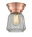 Chatham - 1 Light - 7 inch - Antique Copper - Flush Mount (3442|623-1F-AC-G142)