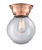 Beacon - 1 Light - 8 inch - Antique Copper - Flush Mount (3442|623-1F-AC-G202-8)