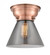 Cone - 1 Light - 8 inch - Antique Copper - Flush Mount (3442|623-1F-AC-G43-LED)