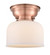 Bell - 1 Light - 8 inch - Antique Copper - Flush Mount (3442|623-1F-AC-G71)