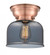 Bell - 1 Light - 8 inch - Antique Copper - Flush Mount (3442|623-1F-AC-G73-LED)