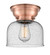 Bell - 1 Light - 8 inch - Antique Copper - Flush Mount (3442|623-1F-AC-G74-LED)