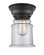 Canton - 1 Light - 6 inch - Matte Black - Flush Mount (3442|623-1F-BK-G182)