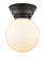 Beacon - 1 Light - 8 inch - Matte Black - Flush Mount (3442|623-1F-BK-G201-8-LED)