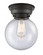 Beacon - 1 Light - 8 inch - Matte Black - Flush Mount (3442|623-1F-BK-G204-8)