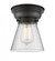 Cone - 1 Light - 6 inch - Matte Black - Flush Mount (3442|623-1F-BK-G64)