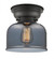 Bell - 1 Light - 8 inch - Matte Black - Flush Mount (3442|623-1F-BK-G73-LED)