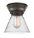 Cone - 1 Light - 8 inch - Oil Rubbed Bronze - Flush Mount (3442|623-1F-OB-G44-LED)