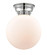 Beacon - 1 Light - 10 inch - Polished Chrome - Flush Mount (3442|623-1F-PC-G201-10-LED)
