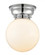 Beacon - 1 Light - 8 inch - Polished Chrome - Flush Mount (3442|623-1F-PC-G201-8)