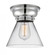 Cone - 1 Light - 8 inch - Polished Chrome - Flush Mount (3442|623-1F-PC-G42-LED)