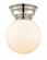 Beacon - 1 Light - 8 inch - Polished Nickel - Flush Mount (3442|623-1F-PN-G201-8)