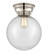 Beacon - 1 Light - 10 inch - Polished Nickel - Flush Mount (3442|623-1F-PN-G204-10-LED)