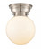 Beacon - 1 Light - 8 inch - Brushed Satin Nickel - Flush Mount (3442|623-1F-SN-G201-8-LED)
