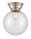 Beacon - 1 Light - 10 inch - Brushed Satin Nickel - Flush Mount (3442|623-1F-SN-G204-10)
