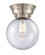 Beacon - 1 Light - 8 inch - Brushed Satin Nickel - Flush Mount (3442|623-1F-SN-G204-8-LED)