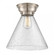 Cone - 1 Light - 12 inch - Brushed Satin Nickel - Flush Mount (3442|623-1F-SN-G44-L)