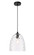 Gibson 1 Light Black and Clear Glass Pendant (758|LD2284)