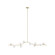 Hampton 10-Light 74''W Chandelier Brass/White Glass (4450|HF4810-WHT)