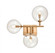 Delilah 18'' Wall Sconce in Aged Brass with Clear Glass (4450|HF4203-AB)