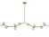 Hampton 78' Chandelier in Brushed Brass with Clear Glass (4450|HF4810-CLR)