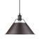 Yep by Golden Lighting Orwell 1-light 14in Pendant in Matte Black and Rubbed Bronze shade (36|3306-L BLK-RBZ)
