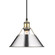 Yep by Golden Lighting Orwell 1-light 10in Pendant in Aged Brass and Chrome shade (36|3306-M AB-CH)