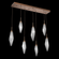 Rock Crystal Linear 7pc Multi-Pendant (1289|PLB0050-07-RB-CS-C01-L1)