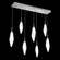 Rock Crystal Linear 7pc Multi-Pendant (1289|PLB0050-07-SN-CC-C01-L1)