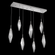 Rock Crystal Linear 7pc Multi-Pendant (1289|PLB0050-07-SN-CS-C01-L1)