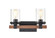 Taos 2-Light Vanity Matte Black/Wood Grain (670|3802-MB/WG)