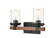 Taos 2-Light Vanity Matte Black/Wood Grain (670|3802-MB/WG)