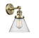 Cone - 1 Light - 8 inch - Antique Brass - Adjustable Sconce (3442|203SW-AB-G44-LED)