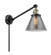 Cone - 1 Light - 8 inch - Black Antique Brass -Adjustable Swing Arm (3442|237-BAB-G43-LED)