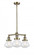 Olean - 3 Light - 19 inch - Antique Brass - Stem Hung - Chandelier (3442|207-AB-G324)