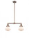 Olean - 2 Light - 22 inch - Antique Copper - Stem Hung - Adjustable Island Light (3442|209-AC-G321)