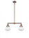 Olean - 2 Light - 22 inch - Antique Copper - Stem Hung - Adjustable Island Light (3442|209-AC-G322-LED)