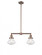 Olean - 2 Light - 22 inch - Antique Copper - Stem Hung - Adjustable Island Light (3442|209-AC-G324)
