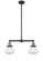 Olean - 2 Light - 22 inch - Black Antique Brass - Stem Hung - Adjustable Island Light (3442|209-BAB-G322-LED)
