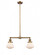 Olean - 2 Light - 22 inch - Brushed Brass - Stem Hung - Adjustable Island Light (3442|209-BB-G321)