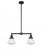 Olean - 2 Light - 22 inch - Matte Black - Stem Hung - Adjustable Island Light (3442|209-BK-G322)