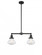 Olean - 2 Light - 22 inch - Matte Black - Stem Hung - Adjustable Island Light (3442|209-BK-G324)