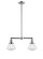 Olean - 2 Light - 22 inch - Polished Chrome - Stem Hung - Adjustable Island Light (3442|209-PC-G324-LED)