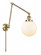 Beacon - 1 Light - 8 inch - Antique Brass -Adjustable Swing Arm (3442|238-AB-G201-8-LED)