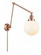 Beacon - 1 Light - 8 inch - Antique Copper -Adjustable Swing Arm (3442|238-AC-G201-8-LED)