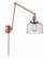 Bell - 1 Light - 8 inch - Antique Copper -Adjustable Swing Arm (3442|238-AC-G74-LED)