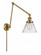 Cone - 1 Light - 8 inch - Brushed Brass -Adjustable Swing Arm (3442|238-BB-G42-LED)