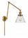 Cone - 1 Light - 8 inch - Brushed Brass -Adjustable Swing Arm (3442|238-BB-G44)