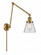Cone - 1 Light - 8 inch - Brushed Brass -Adjustable Swing Arm (3442|238-BB-G62-LED)