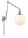 Beacon - 1 Light - 8 inch - Polished Chrome -Adjustable Swing Arm (3442|238-PC-G201-8-LED)